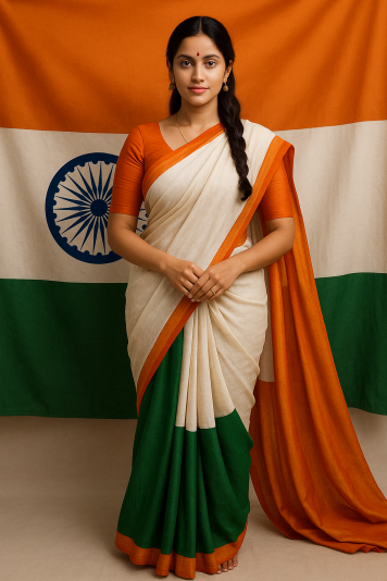 20250813_1708_Patriotic Indian Flag Saree_simple_compose_01k2hkgzgdenqsx7c1nk59kcta