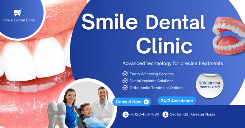 Blue Modern Dental Clinic Facebook Ad