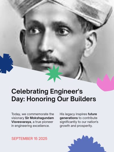 Poster - Celebrating Engineer's Day Honoring Our Builders