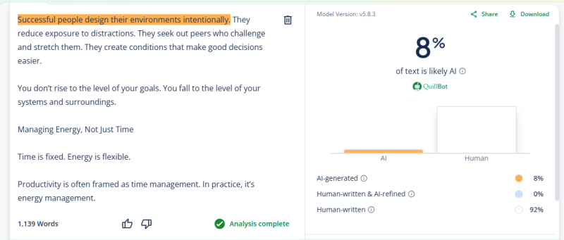 AI Detection Screenshot